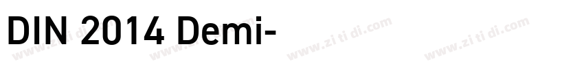 DIN 2014 Demi字体转换